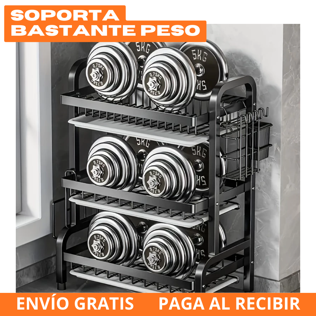 Escurridor De Platos Estante Organizador 3 Niveles