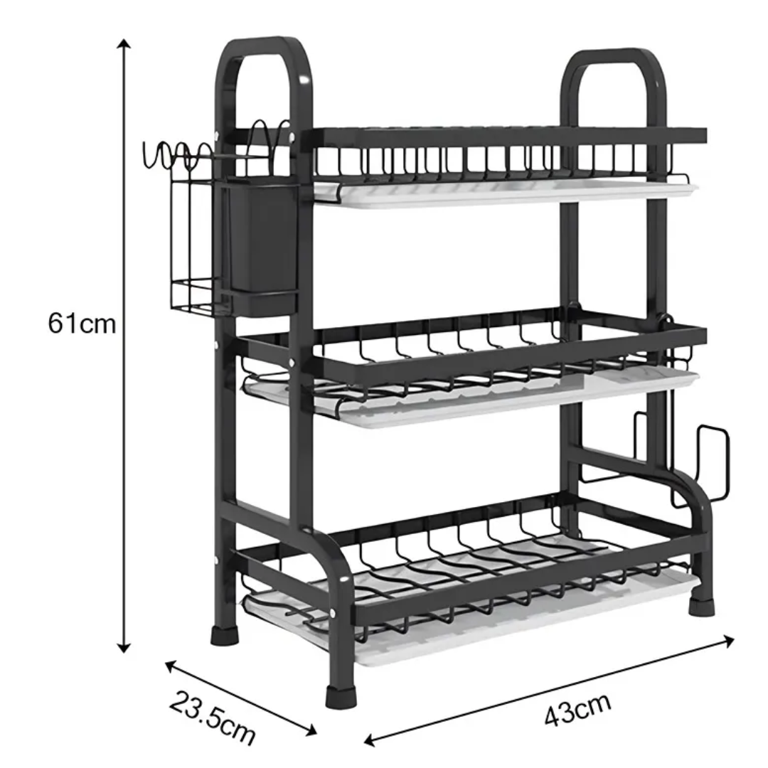 Escurridor De Platos Estante Organizador 3 Niveles